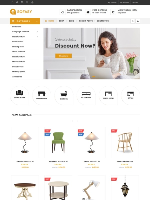 Vina Sofasy - Responsive VirtueMart Joomla Template