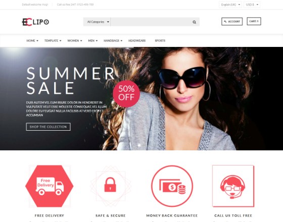 Vina Eclipo - Fashion VirtueMart Joomla Template