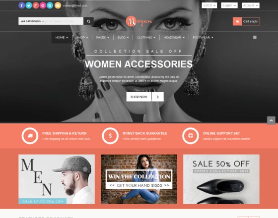 Vina Mogan - Responsive VirtueMart Fashion Template