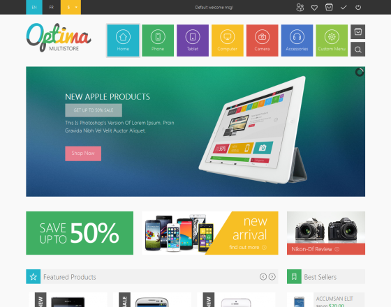 Vina Optima - Responsive Multi-Store Joomla 3.x Template