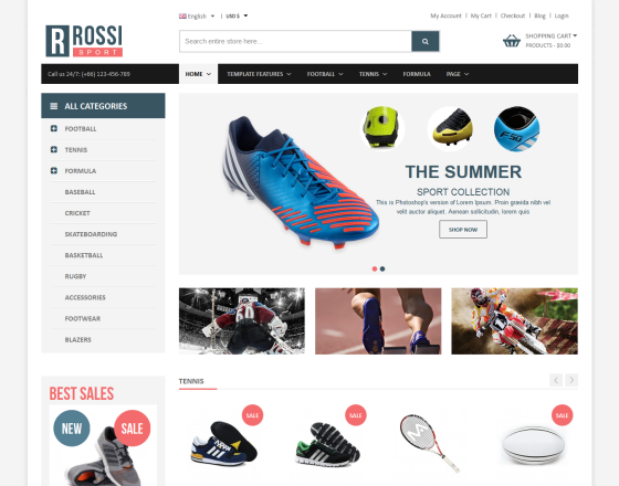 Vina Rossi - Clean Joomla & VirtueMart 3 Template