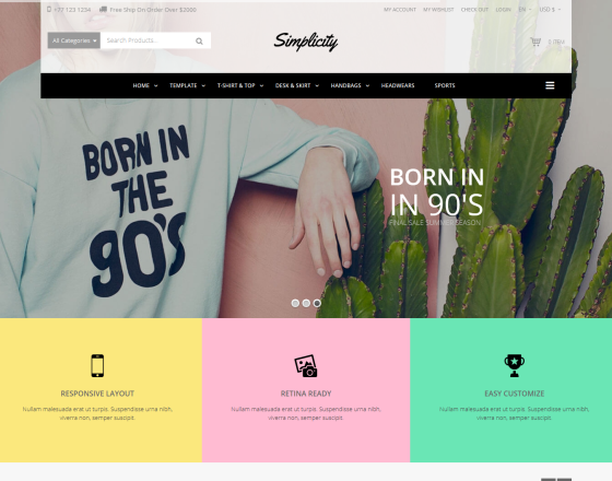 Vina Simplicity - Responsive eCommerce Joomla Template