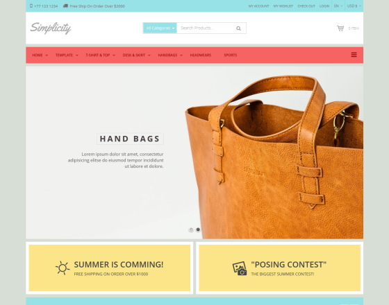 Vina Simplicity - Responsive eCommerce Joomla Template