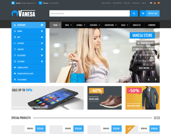 Vina Vanesa - Mega Store Responsive Joomla Template