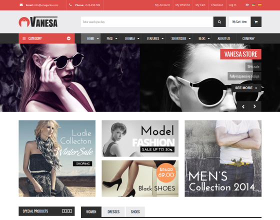 Vina Vanesa - Mega Store Responsive Joomla Template