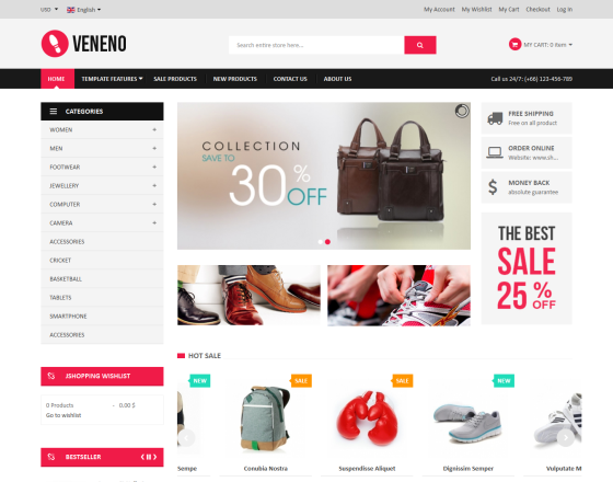 Vina Veneno - Multipurpose Joomla eCommerce Template