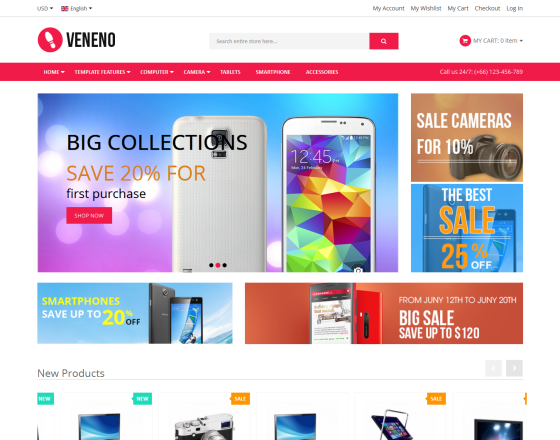 Vina Veneno - Multipurpose Joomla eCommerce Template