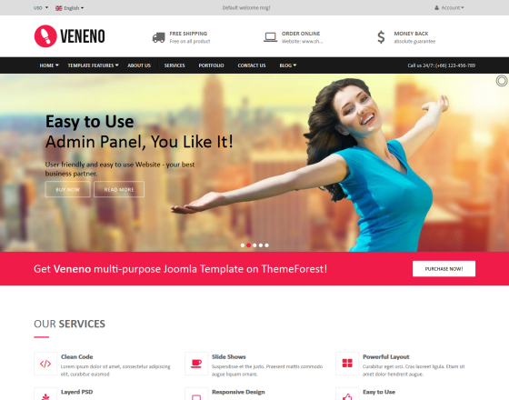 Vina Veneno - Multipurpose Joomla eCommerce Template