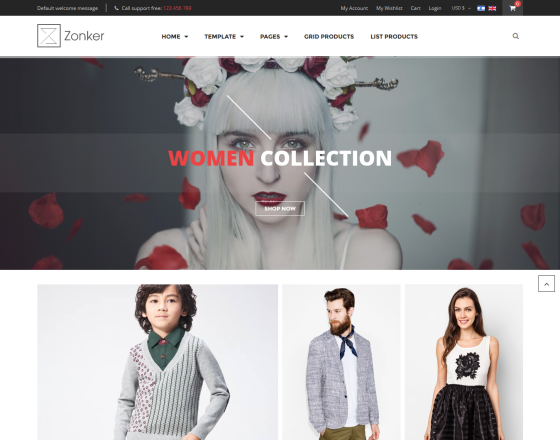 Vina Zonker - A Fashion & Clothing Joomla Template