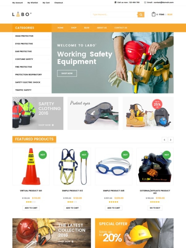 VG Labo - WooCommerce Theme for Tools, Equipment Store