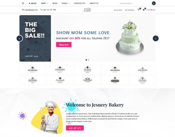 Jesuery - WordPress Bakery, Cakery & Food Theme