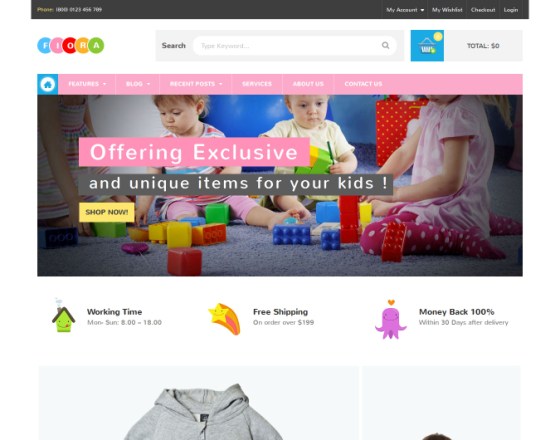 VG Fiora - WooCommerce WordPress Theme for Kids Store