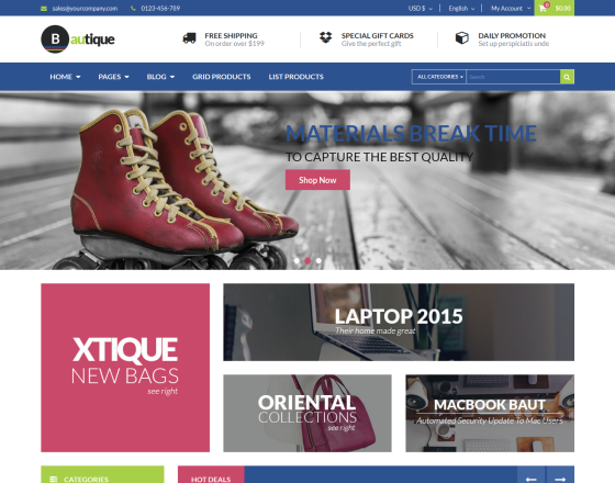 Vina Bautique - Joomla Template for Online Stores