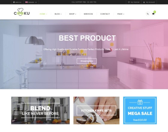 Vina Cooku - Clean, Simple VirtueMart Joomla Template