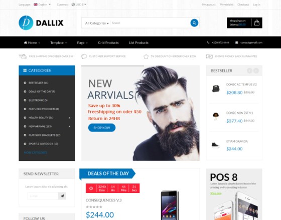 Vina Dallix - Multipurpose Joomla & VirtueMart Template