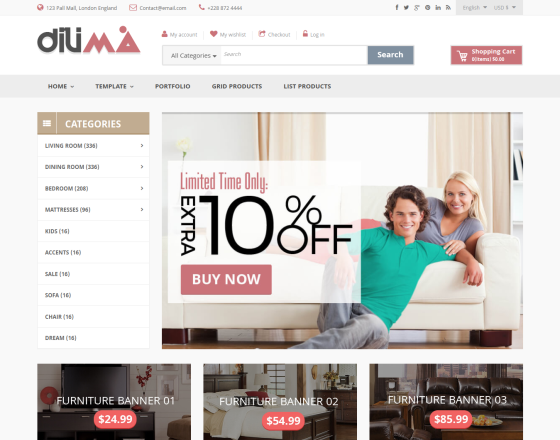 Vina Dilima - Multipurpose VirtueMart Template