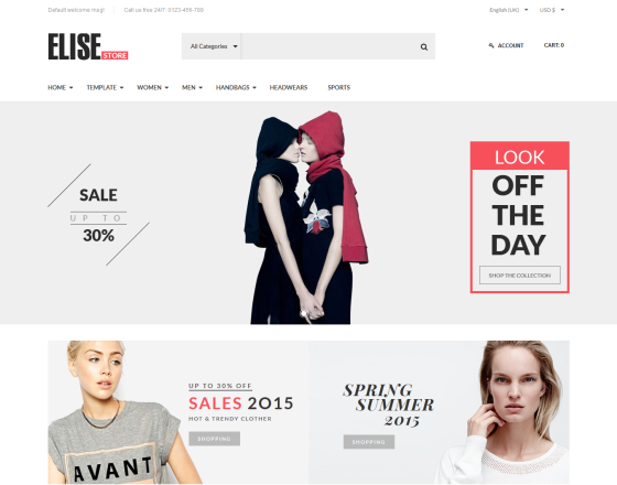 Vina Elise - Advanced Fashion VirtueMart Template