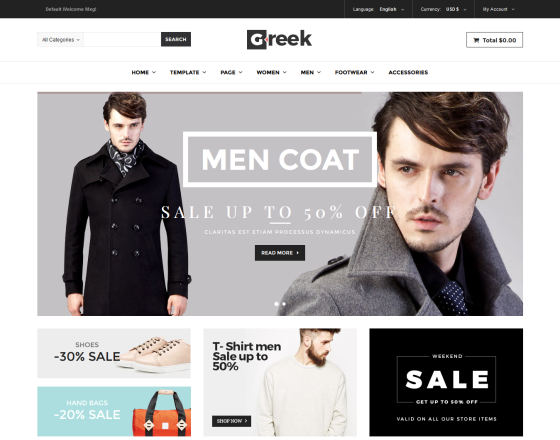 Vina Greek -The Best Fashion VirtueMart 3 Template