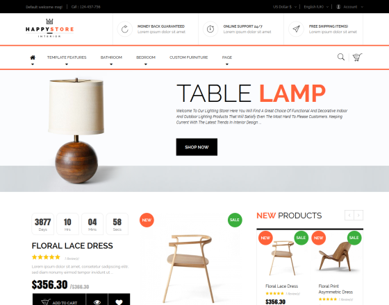 HappyStore - Furniture & Interior Joomla Template