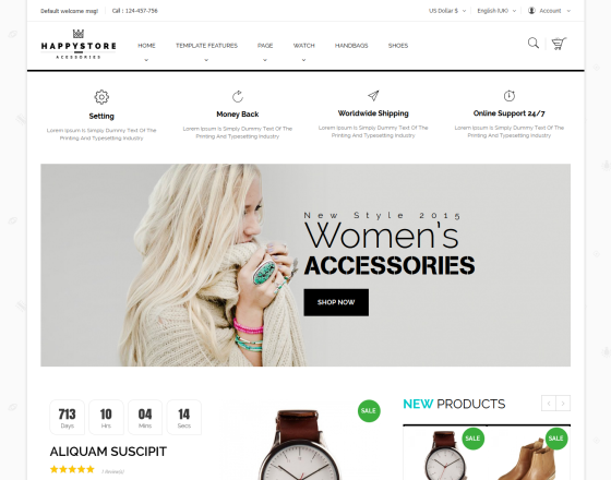 HappyStore - Furniture & Interior Joomla Template