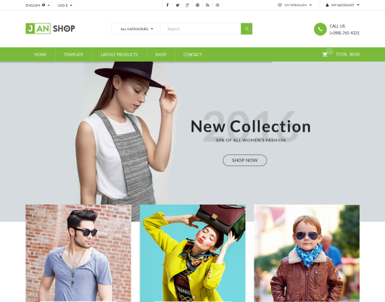 Joomla Template VinaGecko Vina JanShop virtuemart