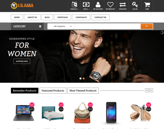 Vina Lilama - Mega Shop Responsive VirtueMart Template