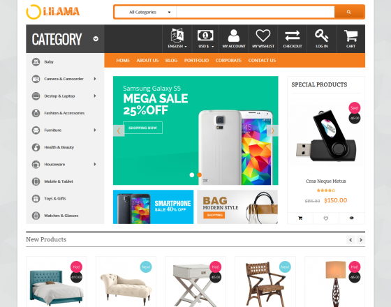 Vina Lilama - Mega Shop Responsive VirtueMart Template