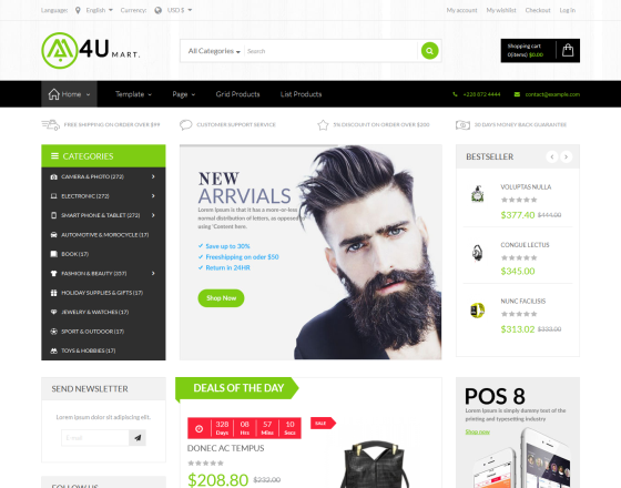 Vina M4U - Multipurpose Joomla & VirtueMart Template