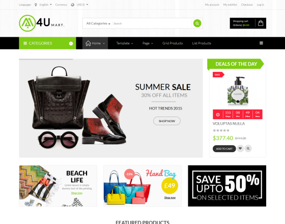 Vina M4U - Multipurpose Joomla & VirtueMart Template