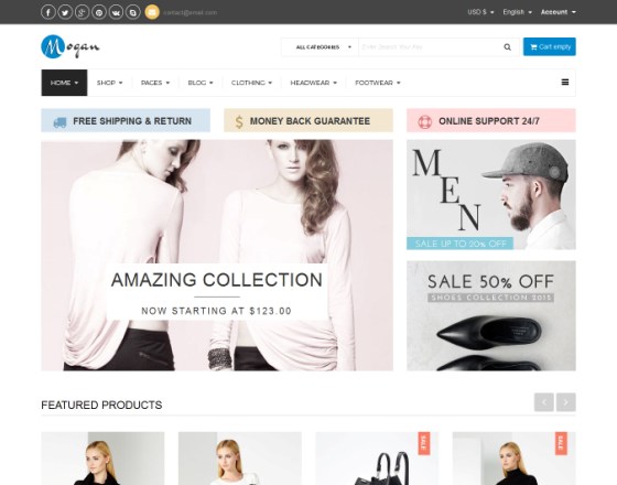 Vina Mogan - Responsive VirtueMart Fashion Template