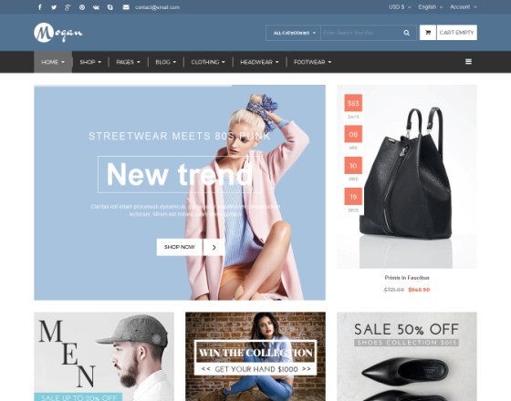 Vina Mogan - Responsive VirtueMart Fashion Template