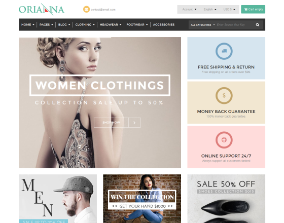 Vina Orianna - Responsive VirtueMart 3 Fashion Template