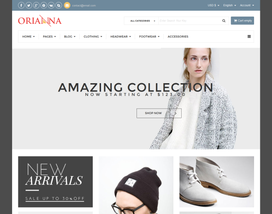 Vina Orianna - Responsive VirtueMart 3 Fashion Template