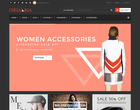 Vina Orianna - Responsive VirtueMart 3 Fashion Template