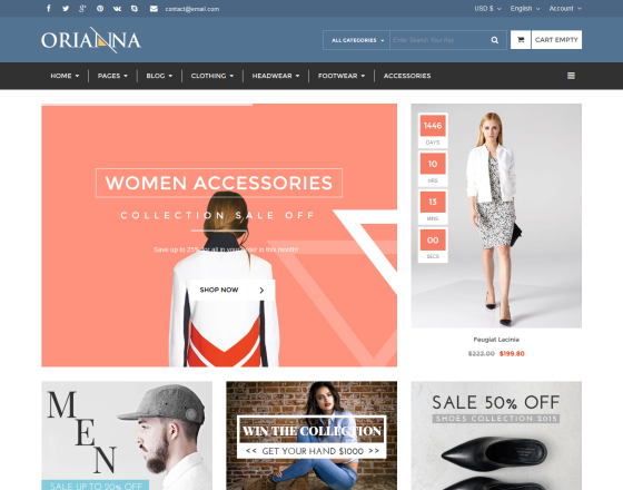 Vina Orianna - Responsive VirtueMart 3 Fashion Template