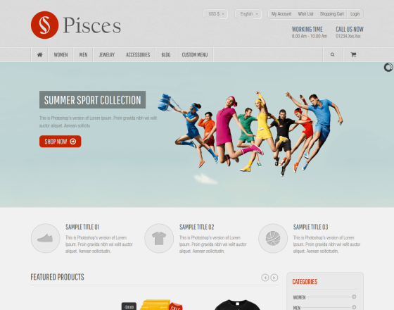 Vina Pisces - Multipurpose Joomla & VirtueMart Template