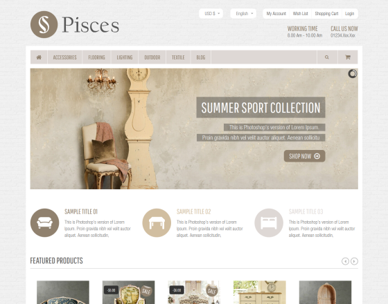 Vina Pisces - Multipurpose Joomla & VirtueMart Template