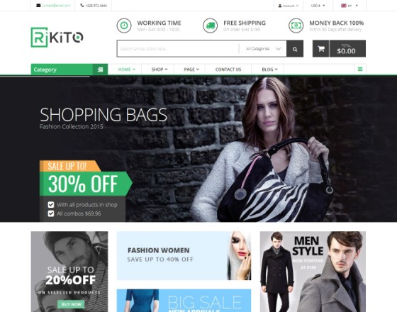 Vina Rikito - Responsive VirtueMart Joomla Template