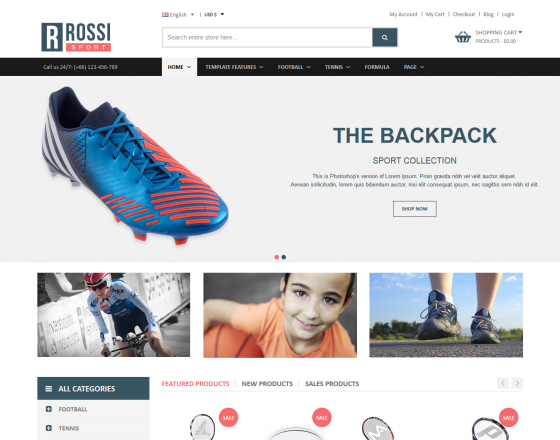 Vina Rossi - Clean Joomla & VirtueMart 3 Template