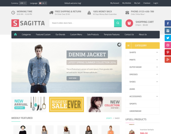 Vina Sagitta - Responsive Joomla E-Commerce Template