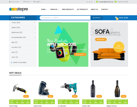 Vina Stepre - Multipurpose Joomla Virtuemart Template