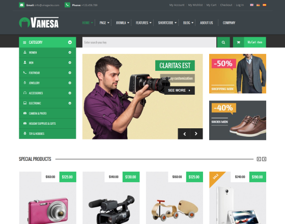 Vina Vanesa - Mega Store Responsive Joomla Template