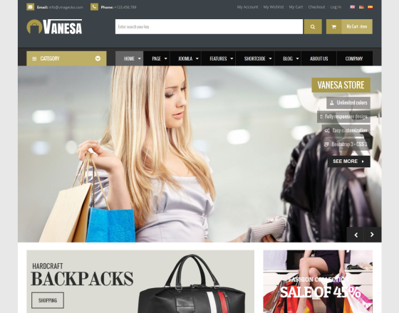 Vina Vanesa - Mega Store Responsive Joomla Template