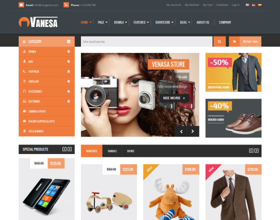 Vina Vanesa - Mega Store Responsive Joomla Template