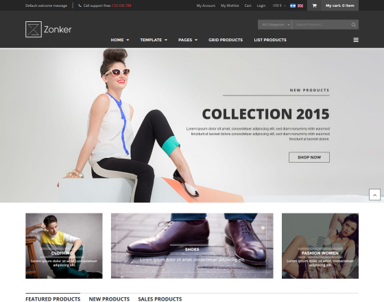 Vina Zonker - A Fashion & Clothing Joomla Template