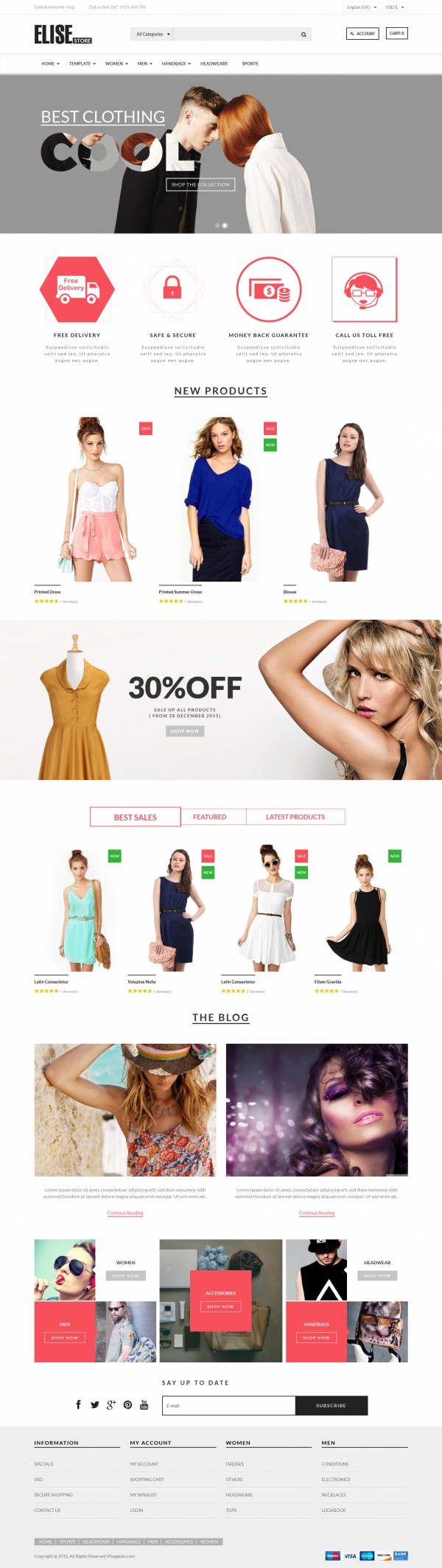 Vina Elise - Advanced Fashion VirtueMart Template