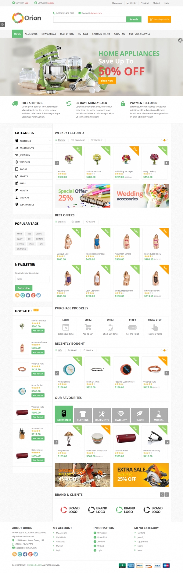 Vina Orion - Businesses &amp; e-Commerce Joomla Template