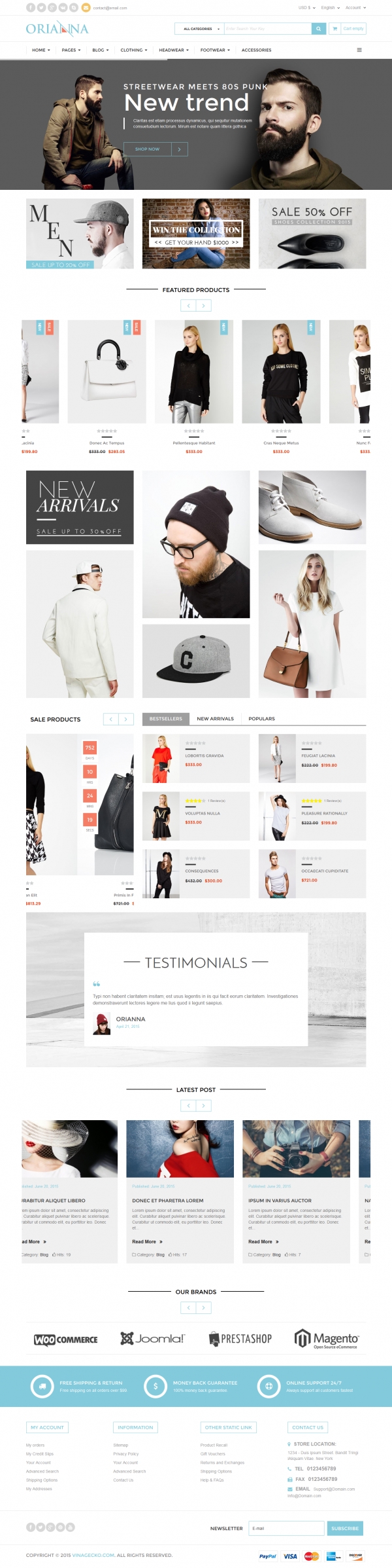 Vina Orianna - Responsive VirtueMart 3 Fashion Template