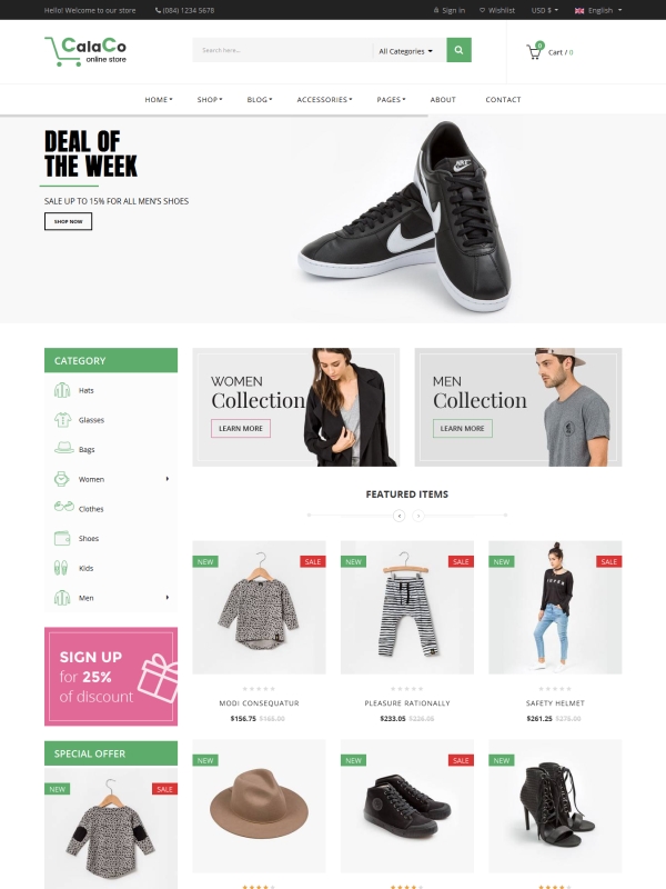 Vina Calaco - Clothing and Fashion VirtueMart Template