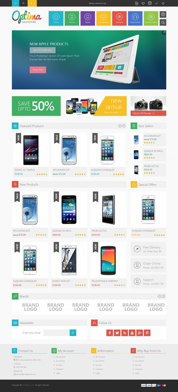 Vina Optima - Responsive Multi-Store Joomla 3.x Template